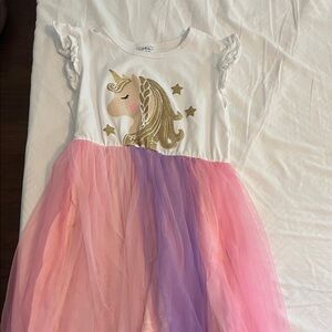 Unicorn Dress with Pink and Purple Tulle Skirt